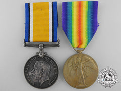 A First War Pair To The 8Th Canadian Siege Battery; Canadian Garrison Artillery