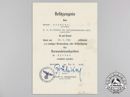 a_luftwaffe_issued_silver_wound_badge_award_document;_breslau,30.9.1944_a_2747