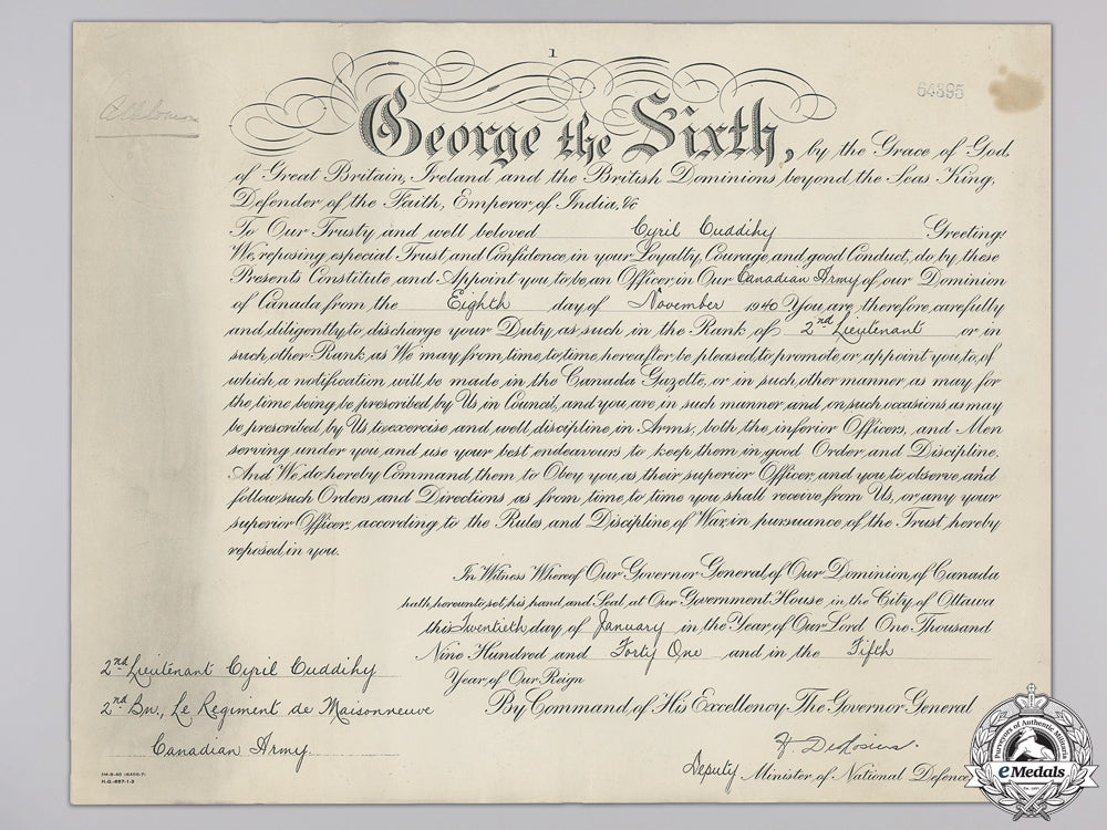 a2_nd_lieutenant_commission_document_to_military_cross_recipient_a_2nd_lieutenant_55a7c232b3537