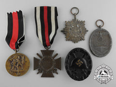 Six Second War German Medals And Badges
