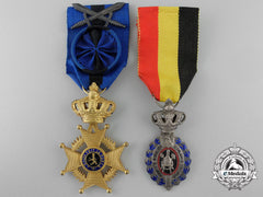 Two Belgian Orders & Decorations