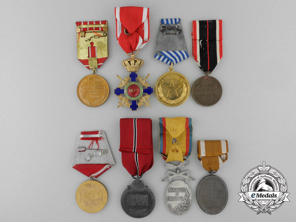 bulgaria(_people's_republic),_germany(_third_reich),_romania(_kingdom,_socialist),_yugoslavia(_socialist)._lot_of_eight_medals_a_3749