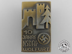 An Nsdap Wolfurt 10Th Anniversary Tinnie