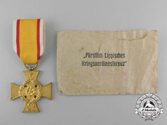 A 1914 Lippe-Detmold War Merit Cross With Packet