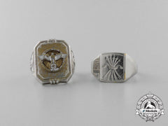 Two German Made Second War Period Rings