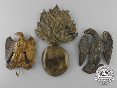 France, Napoleonic Period. Three Regimental Badges