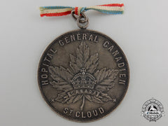 A Rare First War Medal For The French Canadian Military Hospital At St.cloud France