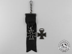 Two German Imperial Iron Cross Badges; 1914 & 1870