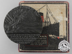A Cunard Line R.m.s. Lusitania Medallion With Box