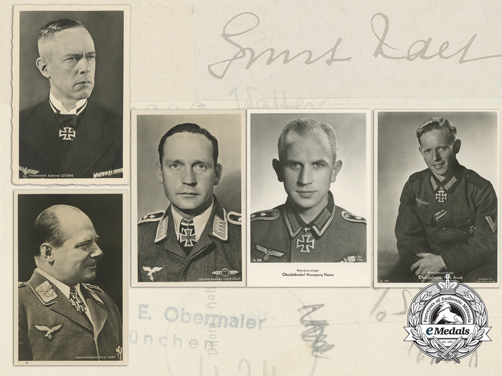 a_set_of_five_knight's_cross_recipient_postcards_a_4832