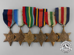 Six Second War British & Commonwealth Campaign Stars