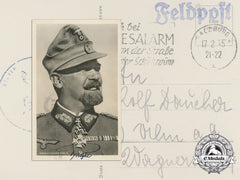 Germany, Heer. A Signed Postcard Of General Der Gebirgstruppen Julius Alfred "Papa" Ringel