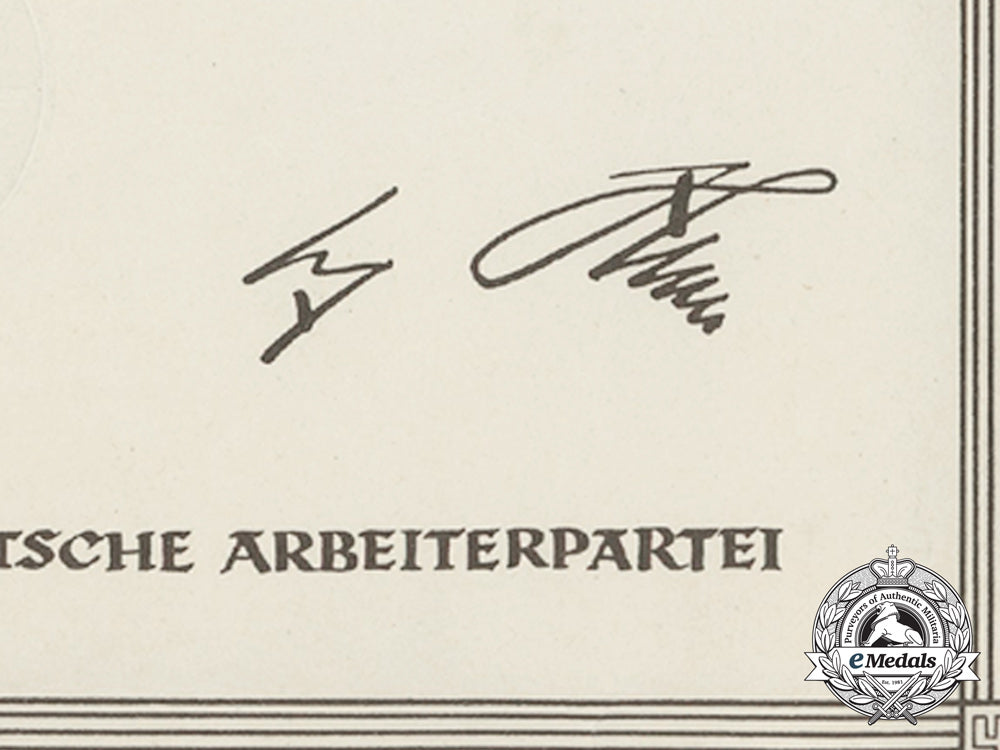 a1940_nsdap_long_service_award_document_to_dr._wilhelm_frick_a_5232