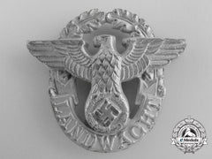 Germany, Police. A "Landwacht" Auxiliary Police Visor Cap Eagle