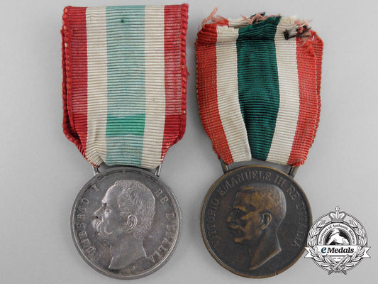 two_italian_unity_medals;1870&1918_a_5473