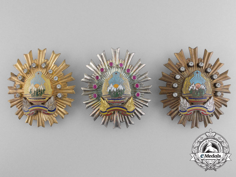a_complete_set_of_romanian_securitata_orders_rsr1_st,2_nd,_and3_rd_classes_a_5490