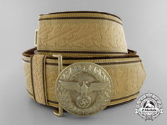 A Political Leader's Brocade Dress Belt With Buckle By Friedrich Linden, Lüdenscheid