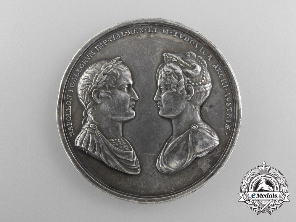 an1810_marriage_of_napoleon_i_and_marie_louise_of_austria_medal_a_5738