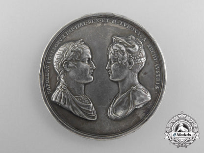 an1810_marriage_of_napoleon_i_and_marie_louise_of_austria_medal_a_5738