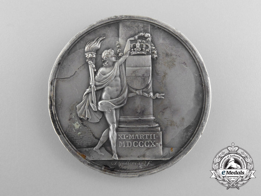 an1810_marriage_of_napoleon_i_and_marie_louise_of_austria_medal_a_5739