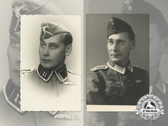 Two Croatian-German Folksdeutscher's Officer's Photos