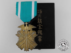 A Japanese Order Of The Golden Kite; Sixth Class With Case