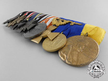 a_first&_second_war_german_medal_bar_of_eight;_with_ribbon_bar_and_case_a_6751