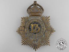 A 1904 Pattern 13Th Canadian Militia Helmet Plate