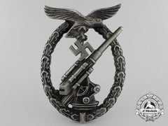 A Luftwaffe Flak Badge In Tombac By Juncker; Type I