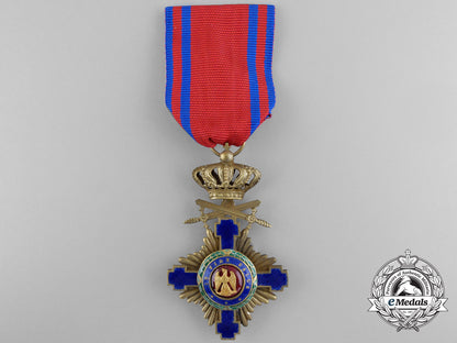 an_order_of_the_star_of_romania,_knight_with_crossed_swords;_type_i(1877-1932)_a_7239