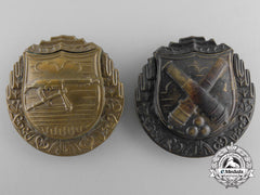 Two Czechoslovakian Proficiency Badges