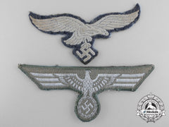 Two Second War German Breast Eagles