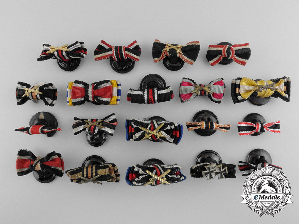 nineteen_german_ribbon_bars_with_button_hole_attachments_a_8072