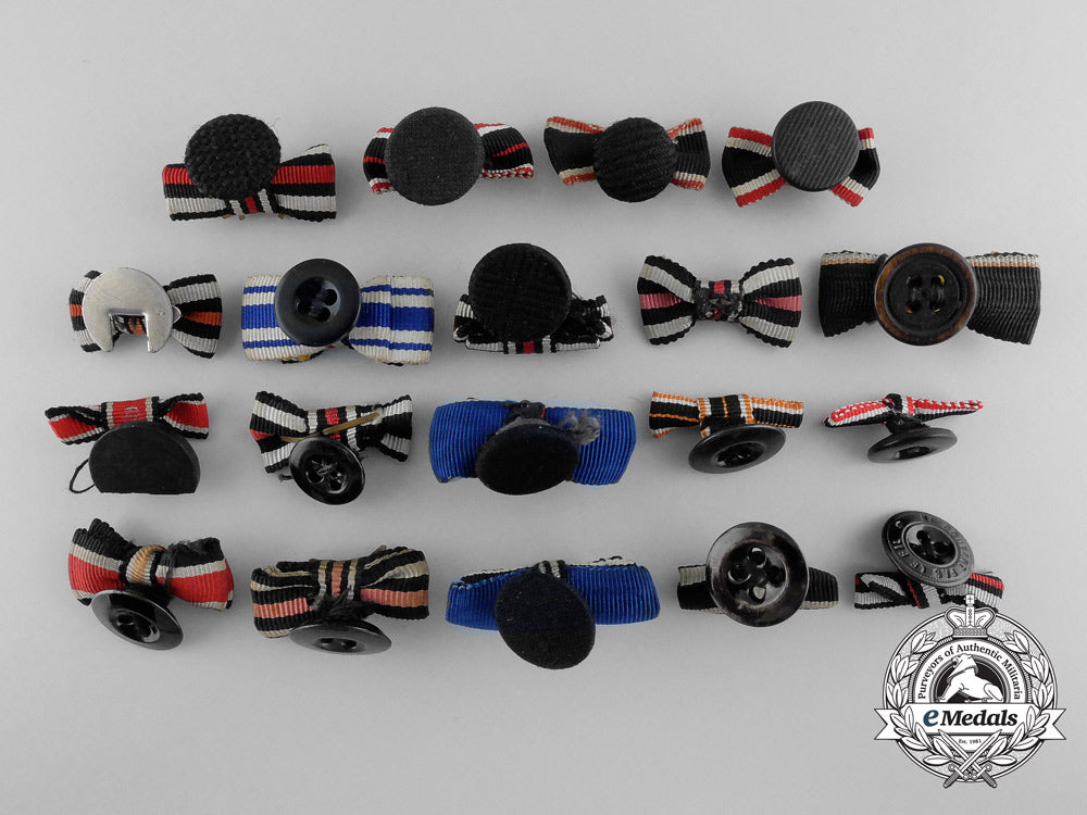nineteen_german_ribbon_bars_with_button_hole_attachments_a_8073
