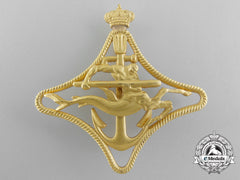 An Italian Royal Navy Torpedo Ships War Navigation Badge; 1St Class