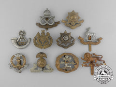 Ten First War British Cap Badges