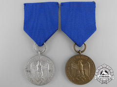 Two German Army Long Service Awards: Four & Twelve Year