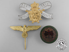Three German Badges And Insignia