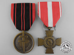 Two French Medals And Awards