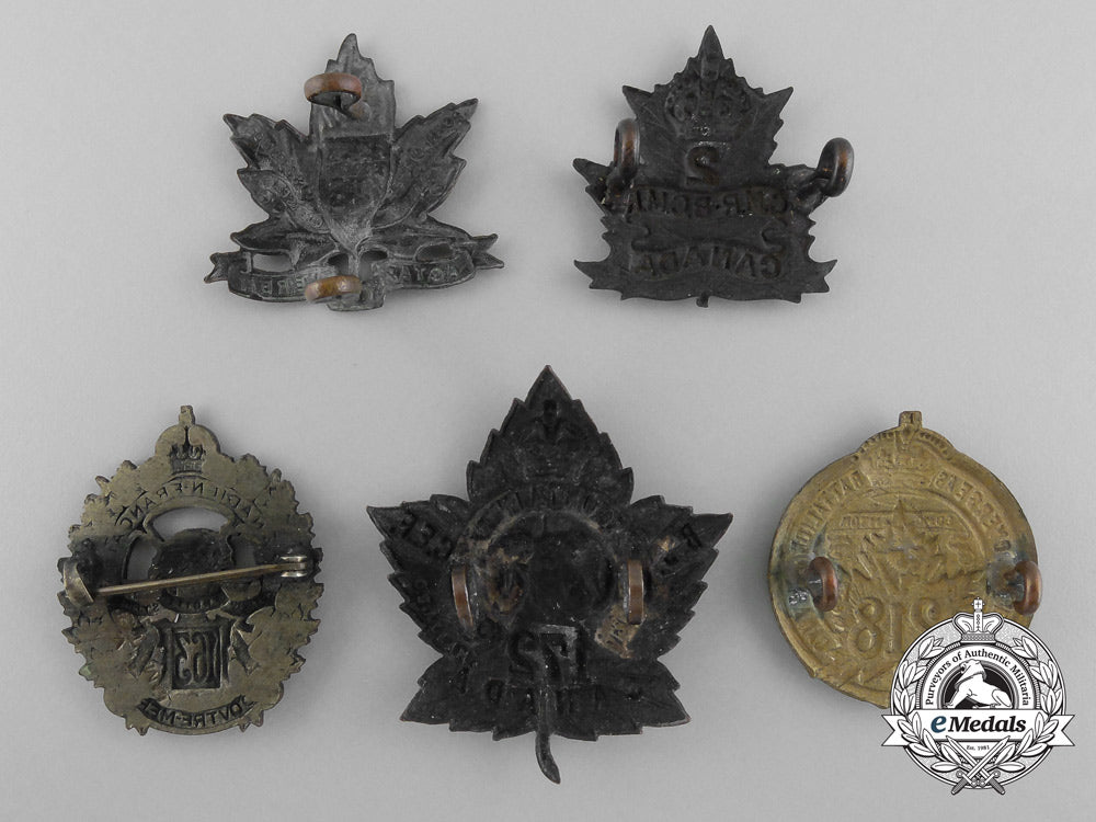 five_first_war_canadian_collar_badges_a_8980_1