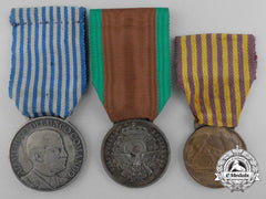 Three Italian Campaign Medals And Awards