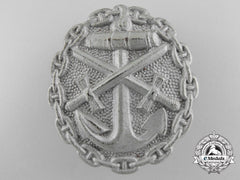 A First War German Naval Wound Badge; Silver Grade