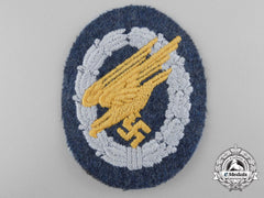 A Luftwaffe Paratrooper’s Badge; Cloth Version