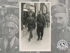 A Fine Photo Of Ustasha Men Wearing Extremely Rare Badge "5Th December 1918"