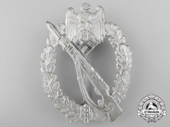 A Mint Infantry Assault Badge In Silver By B.h. Mayer, Pforzheim