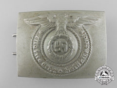 Germany, Ss. A Silver Nickle Enlisted Man's Belt Buckle, By Overhoff And Cie