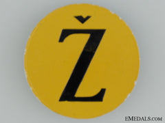 A Badge Worn By Jewish National Group
