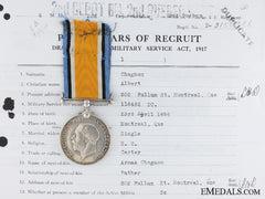 A British War Medal To The Quebec Regiment Cef
