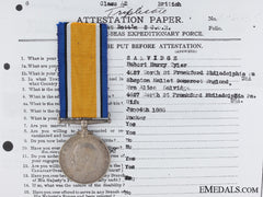 A British War Medal To The Canadian Machine Gun Brigade Cef