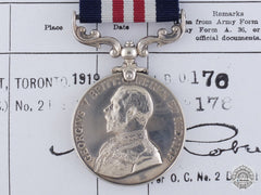 Canada, Dominion. A Military Medal For Actions At The Battle Of Amiens